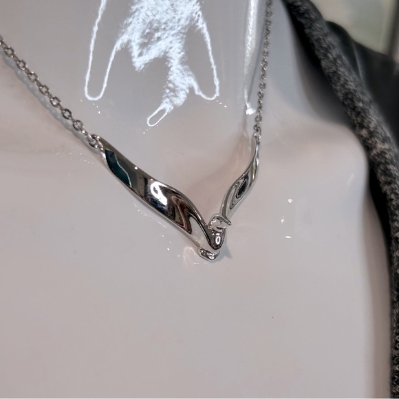 Vintage Sarah Coventry Silver Tone Bird In Flight Choker - Picture 4 of 10